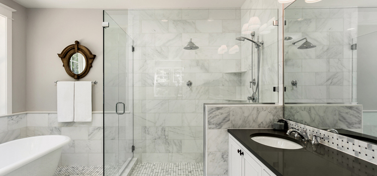 bathroom shower door installation in Riverview