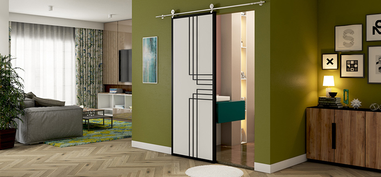 sliding bathroom door installation in Riverview